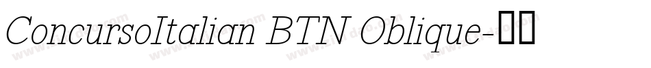 ConcursoItalian BTN Oblique字体转换